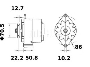 MAHLE ORIGINAL MG 25 kintamosios srovės generatorius