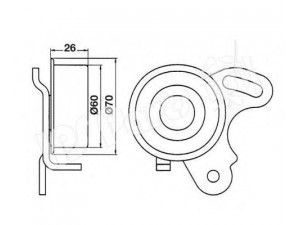 IPS Parts ITB-6503 įtempiklis, paskirstymo diržas 
 Diržinė pavara -> Paskirstymo diržas/komplektas -> Dirželio įtempiklis (įtempimo blokas)
MD030605, 24410-21010