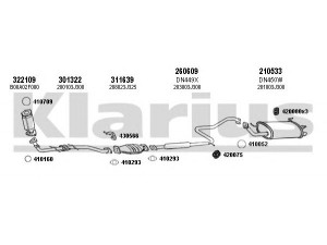 KLARIUS 270414E išmetimo sistema 
 Išmetimo sistema -> Išmetimo sistema, visa