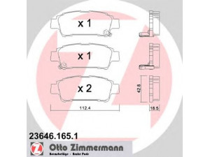 ZIMMERMANN 23646.165.1 stabdžių trinkelių rinkinys, diskinis stabdys 
 Techninės priežiūros dalys -> Papildomas remontas
0446028040, 0446628030, 0446628040