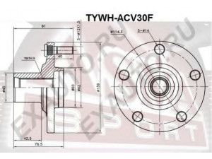 ASVA TYWH-ACV30F rato stebulė 
 Ašies montavimas/vairavimo mechanizmas/ratai -> Rato stebulė/montavimas -> Rato stebulė
43502-28090