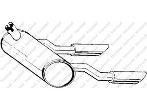 BOSAL 185-582 galinis duslintuvas 
 Išmetimo sistema -> Duslintuvas
08958293, 8 52 256