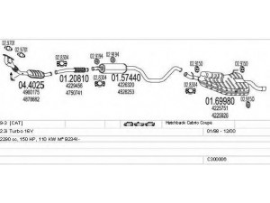 MTS C300006003590 išmetimo sistema 
 Išmetimo sistema -> Išmetimo sistema, visa