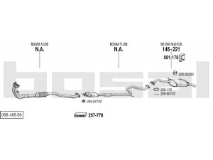 BOSAL 058.185.50 išmetimo sistema 
 Išmetimo sistema -> Išmetimo sistema, visa