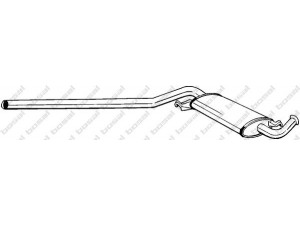 BOSAL 285-513 vidurinis duslintuvas 
 Išmetimo sistema -> Duslintuvas
4A0 253 409 AC