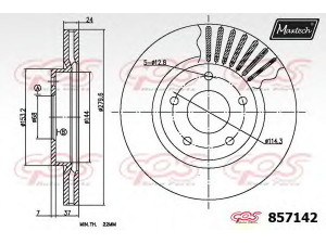 MAXTECH 857142.0000 stabdžių diskas
402061KA3A