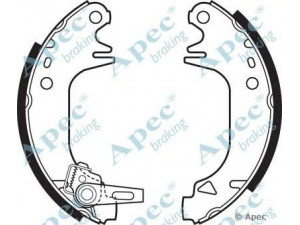 APEC braking SHU407 stabdžių trinkelė 
 Stabdžių sistema -> Būgninis stabdys -> Stabdžių įdėklas/ trinkelė