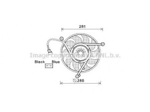 AVA QUALITY COOLING VW7531 ventiliatorius, radiatoriaus 
 Aušinimo sistema -> Oro aušinimas
701959455AE, 701959455C, 701959455E