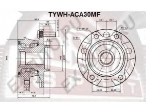 ASVA TYWH-ACA30MF rato stebulė 
 Ašies montavimas/vairavimo mechanizmas/ratai -> Rato stebulė/montavimas -> Rato stebulė
43550-02020, 43550-42020