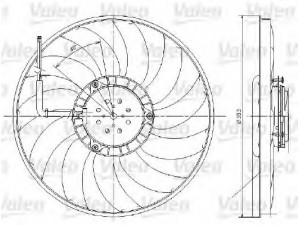 VALEO 696017 ventiliatorius, radiatoriaus 
 Aušinimo sistema -> Oro aušinimas
4F0959455