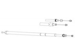 KAWE CT02154 trosas, stovėjimo stabdys 
 Stabdžių sistema -> Valdymo svirtys/trosai
4745K1