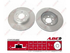 ABE C3Y035ABE stabdžių diskas 
 Stabdžių sistema -> Diskinis stabdys -> Stabdžių diskas
04779196AB, 04779196AD, 04779196AE