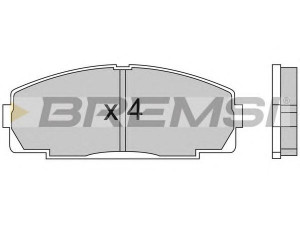 BREMSI BP2438 stabdžių trinkelių rinkinys, diskinis stabdys 
 Techninės priežiūros dalys -> Papildomas remontas
0446525010, 0446525040, 0446525060