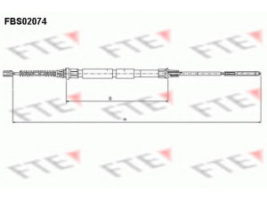 FTE FBS02074 trosas, stovėjimo stabdys 
 Stabdžių sistema -> Valdymo svirtys/trosai
6K9 609 721