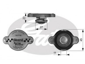 GATES RC10361 radiatoriaus dangtelis