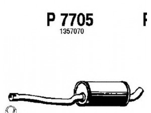 FENNO P7705 vidurinis duslintuvas 
 Išmetimo sistema -> Duslintuvas
1332534, 1357070