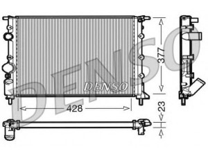 DENSO DRM23032 radiatorius, variklio aušinimas 
 Aušinimo sistema -> Radiatorius/alyvos aušintuvas -> Radiatorius/dalys
7700314382