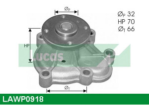 LUCAS ENGINE DRIVE LAWP0918 vandens siurblys 
 Aušinimo sistema -> Vandens siurblys/tarpiklis -> Vandens siurblys
1334034, 1334102, 1334107, 6334004
