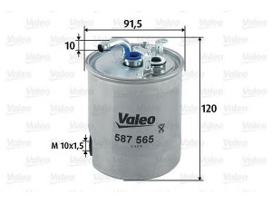 VALEO 587565 kuro filtras 
 Techninės priežiūros dalys -> Papildomas remontas
6120920001