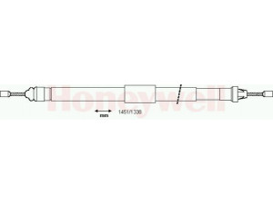 BENDIX 433129B trosas, stovėjimo stabdys 
 Stabdžių sistema -> Valdymo svirtys/trosai
8200270181, 8200673259