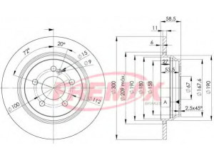 FREMAX BD-3055 stabdžių diskas 
 Stabdžių sistema -> Diskinis stabdys -> Stabdžių diskas
220 423 0112