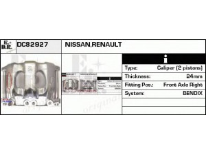 EDR DC82927 stabdžių apkaba 
 Dviratė transporto priemonės -> Stabdžių sistema -> Stabdžių apkaba / priedai
41111 9X425