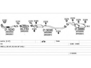MTS C130036001886 išmetimo sistema 
 Išmetimo sistema -> Išmetimo sistema, visa
