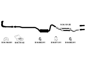 EBERSPÄCHER 042047 išmetimo sistema 
 Išmetimo sistema -> Išmetimo sistema, visa