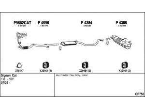 FENNO OP758 išmetimo sistema 
 Išmetimo sistema -> Išmetimo sistema, visa