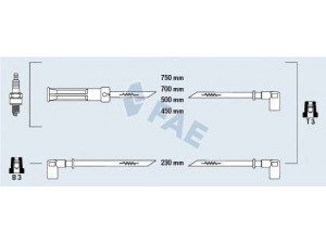 FAE 85550 uždegimo laido komplektas 
 Kibirkšties / kaitinamasis uždegimas -> Uždegimo laidai/jungtys
93 37 346