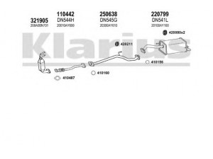KLARIUS 270445E išmetimo sistema 
 Išmetimo sistema -> Išmetimo sistema, visa