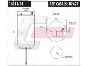 CASALS B2427 dėklas, pneumatinė pakaba
5010557356