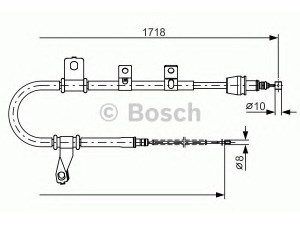 BOSCH 1 987 482 209 trosas, stovėjimo stabdys 
 Stabdžių sistema -> Valdymo svirtys/trosai
59760 17510