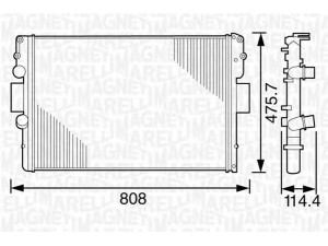 MAGNETI MARELLI 350213120900 radiatorius, variklio aušinimas 
 Aušinimo sistema -> Radiatorius/alyvos aušintuvas -> Radiatorius/dalys
504152996