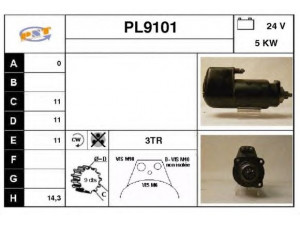 SNRA PL9101 starteris
41000090002, 61500090022