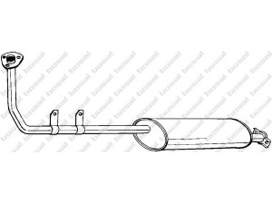 BOSAL 281-687 priekinis duslintuvas 
 Išmetimo sistema -> Duslintuvas
17401-87604