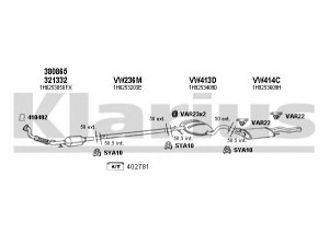KLARIUS 931242U išmetimo sistema 
 Išmetimo sistema -> Išmetimo sistema, visa