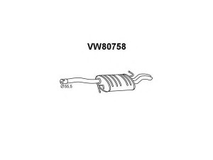 VENEPORTE VW80758 galinis duslintuvas 
 Išmetimo sistema -> Duslintuvas
3C0253609P