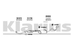 KLARIUS 210155E išmetimo sistema 
 Išmetimo sistema -> Išmetimo sistema, visa