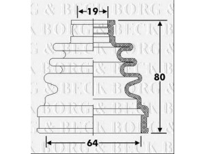 BORG & BECK BCB6272 gofruotoji membrana, kardaninis velenas 
 Ratų pavara -> Gofruotoji membrana
4411954G50
