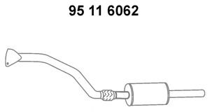 EBERSPÄCHER 95 11 6062 priekinis duslintuvas 
 Išmetimo sistema -> Duslintuvas
8D0.253.209 C