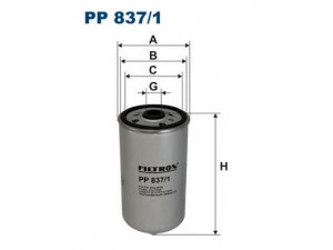 FILTRON PP837/1 kuro filtras
F57248, F57721, PER248F, 51125030004