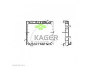 KAGER 31-0543 radiatorius, variklio aušinimas 
 Aušinimo sistema -> Radiatorius/alyvos aušintuvas -> Radiatorius/dalys
93192910, 99488785