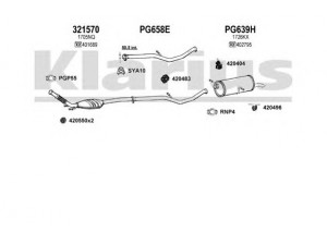 KLARIUS 630742U išmetimo sistema 
 Išmetimo sistema -> Išmetimo sistema, visa