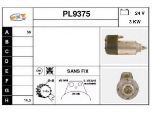 SNRA PL9375 starteris