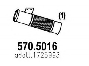 ASSO 570.5016 išleidimo kolektorius 
 Išmetimo sistema -> Išmetimo vamzdžiai
1725993