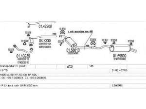 MTS C380593002562 išmetimo sistema 
 Išmetimo sistema -> Išmetimo sistema, visa