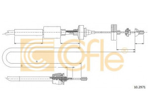 COFLE 10.2971 sankabos trosas 
 Dviratė transporto priemonės -> Kabeliai ir tachometro velenaai -> Sankabos trosas
7700429330, 7700843206