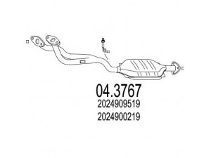 MTS 04.3767 katalizatoriaus keitiklis 
 Išmetimo sistema -> Katalizatoriaus keitiklis
2024900219, 2024909519
