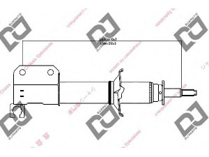 DJ PARTS DS1340GS amortizatorius 
 Pakaba -> Amortizatorius
4852087718, 4852087719, 4852087722